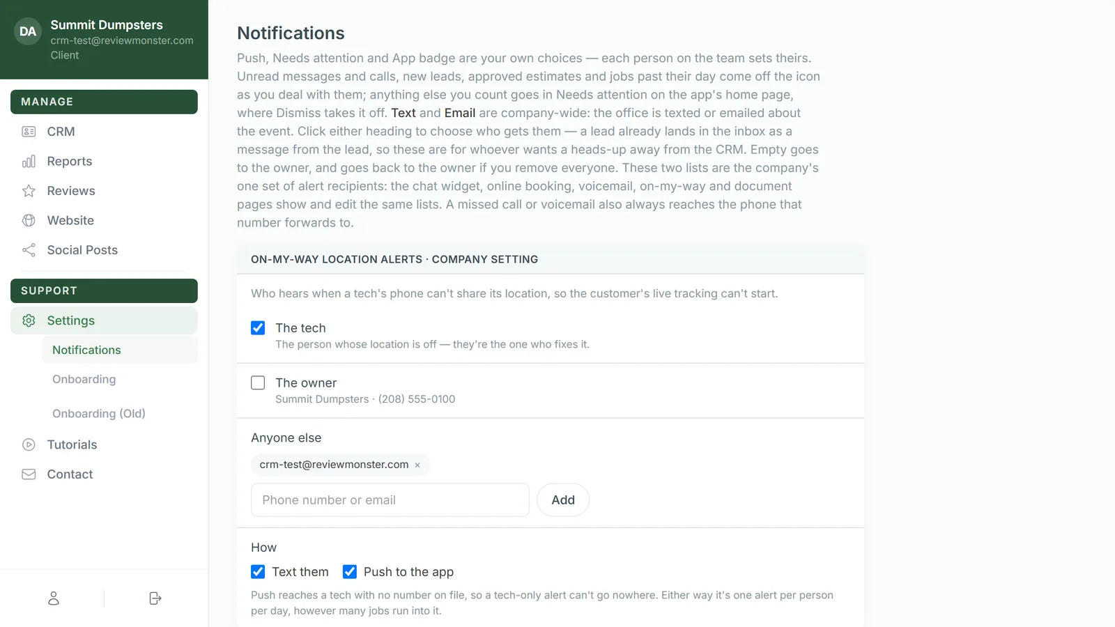 The Notifications grid, one card per group of events