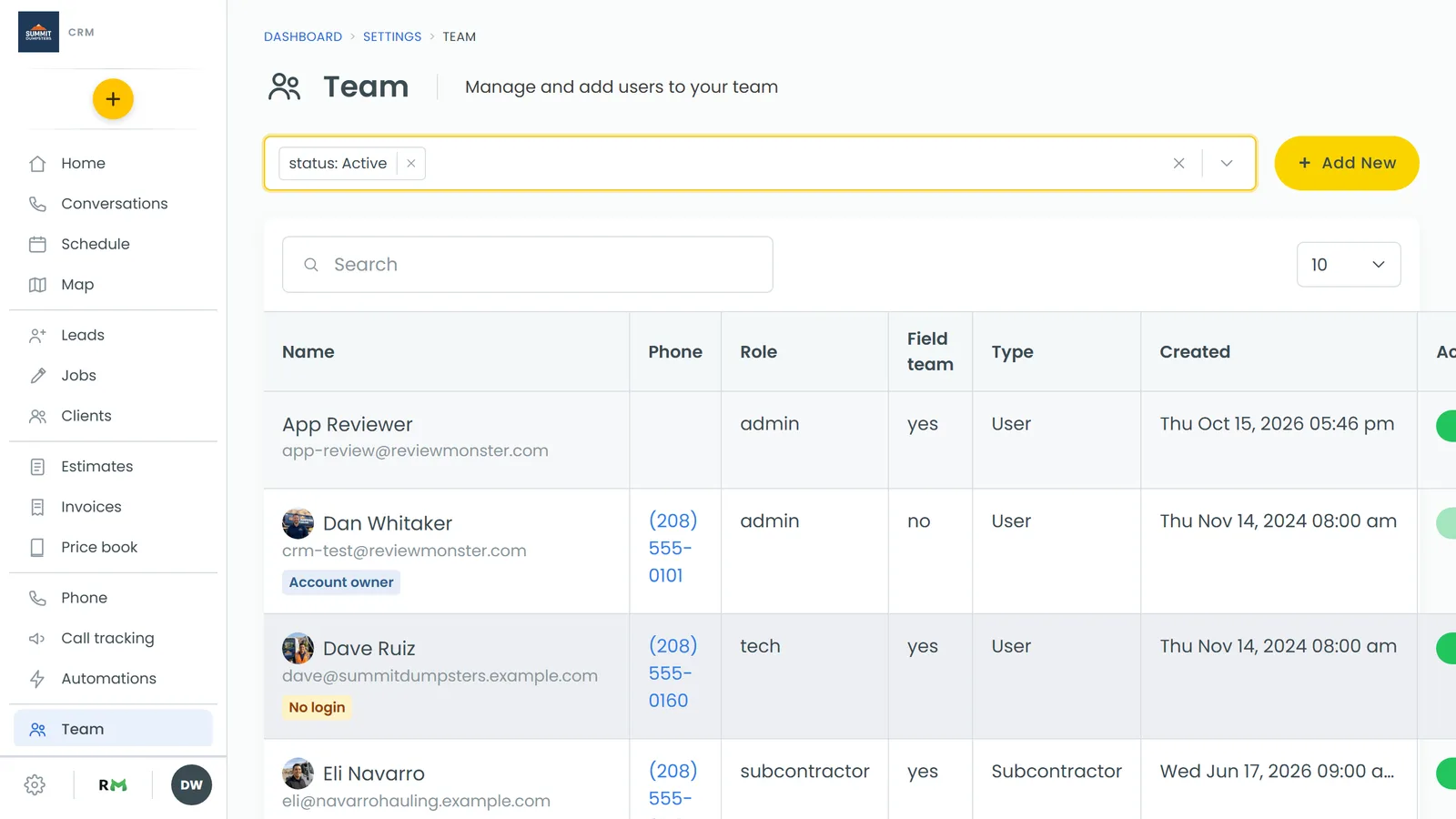 A team member's User Profile, with the Availability tab next to Profile, Documents and History