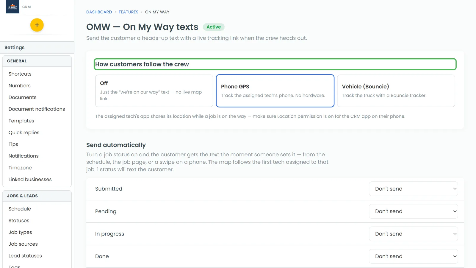 The three ways customers can follow the crew